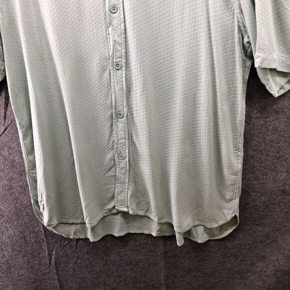 Urban Outfitters Relaxed Short Sleeve Shirt Mens L Sage Green Button Up Rayon - Picture 4 of 9